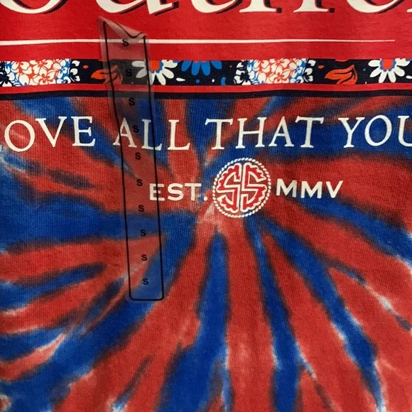 NWT Simply Southern Tide Dye T-Shirt Small - Picture 5 of 5